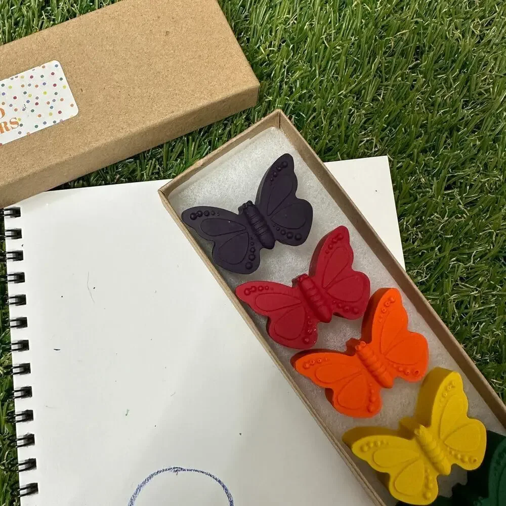 2/$30 Butterfly Crayons (6), Kids Boys Girls, Pretty Unique Colorful B-day Gift